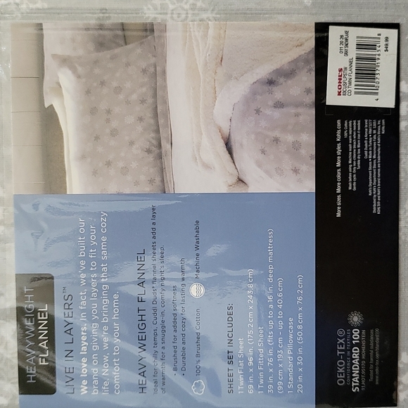 *Cuddl Duds Heavyweight Twin Sheet Set - Picture 2 of 6